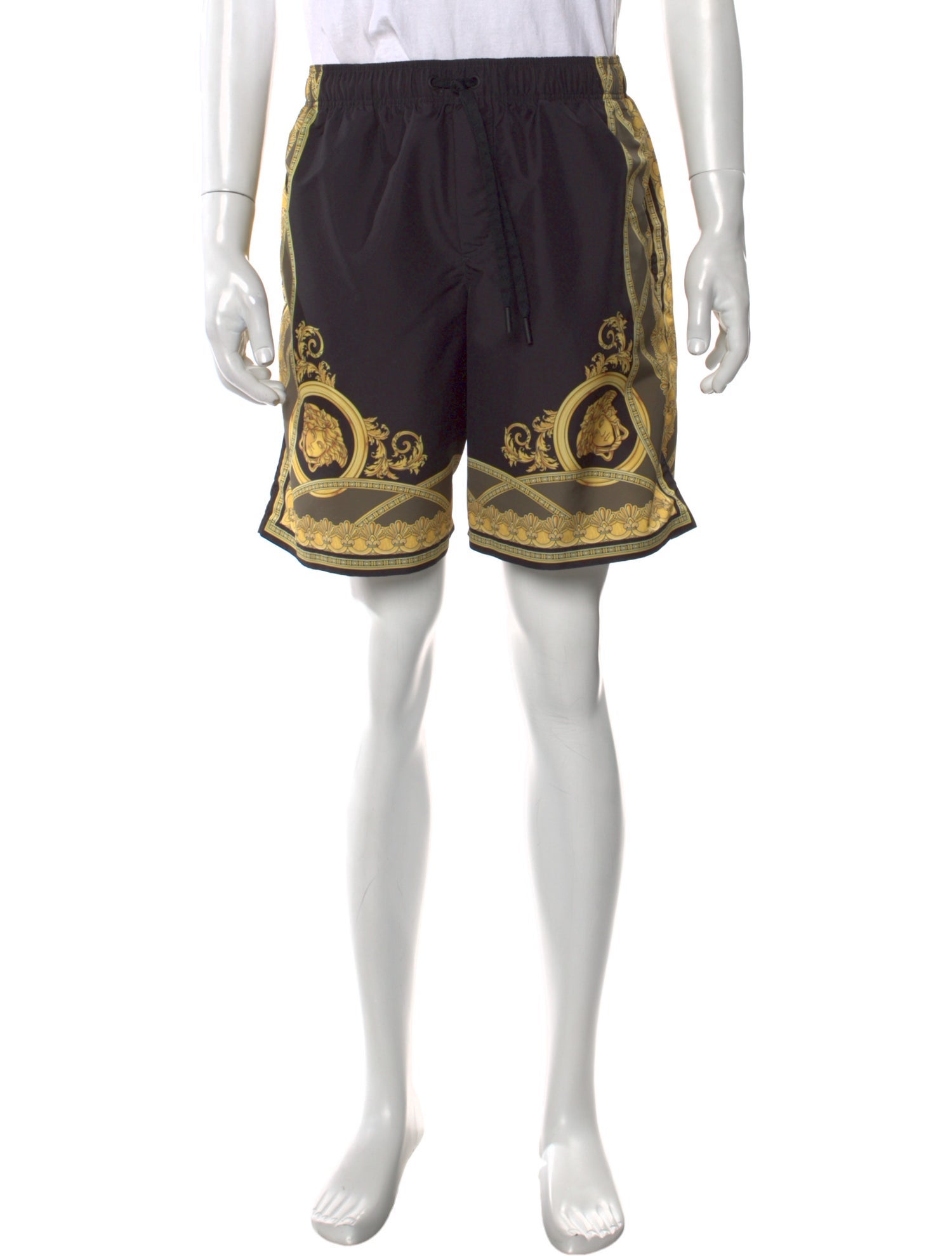 Versace Graphic Print Swim Trunks