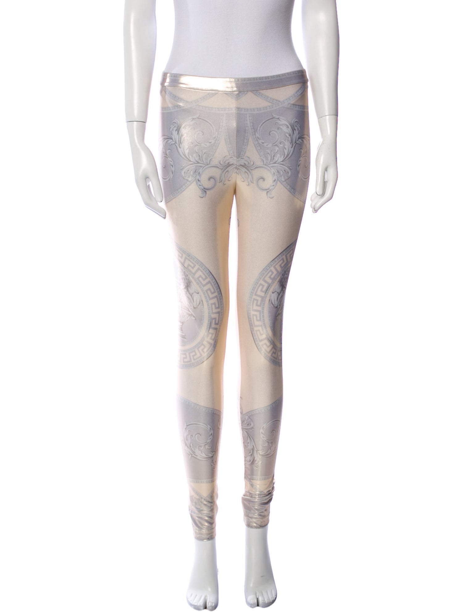 Versace Paisley Print Skinny Leg Pants w/ Tags