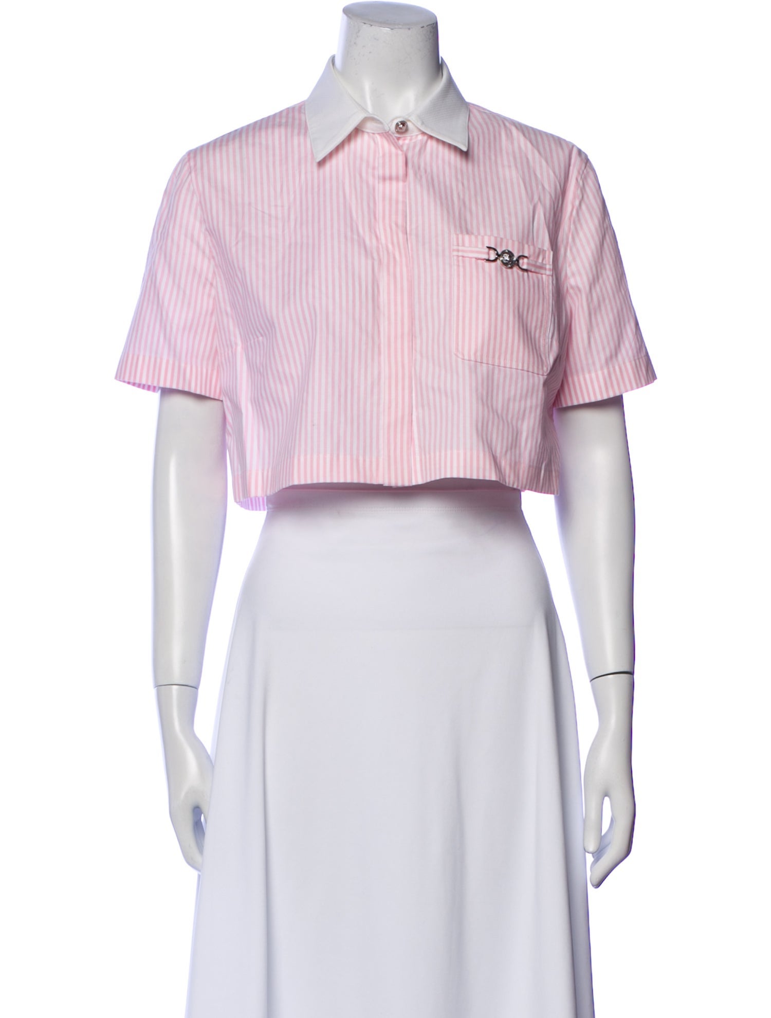 Versace Short Sleeve Crop Top