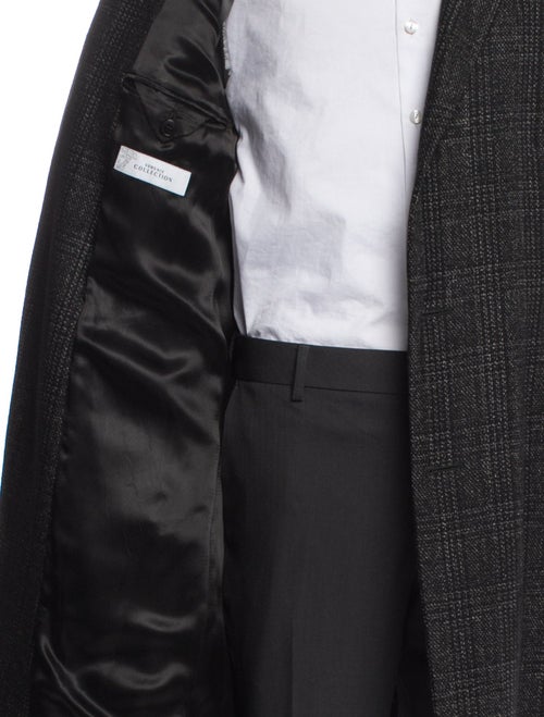 Versace Plaid Print Overcoat