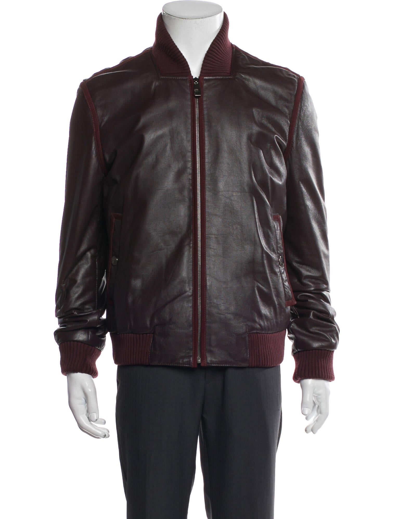 Versace Lamb Leather Bomber Jacket