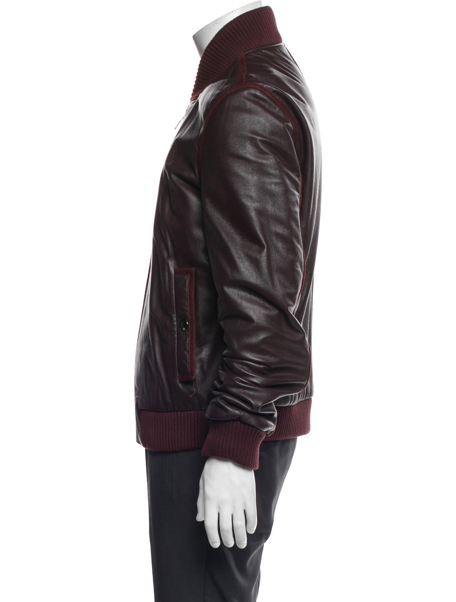 Versace Lamb Leather Bomber Jacket