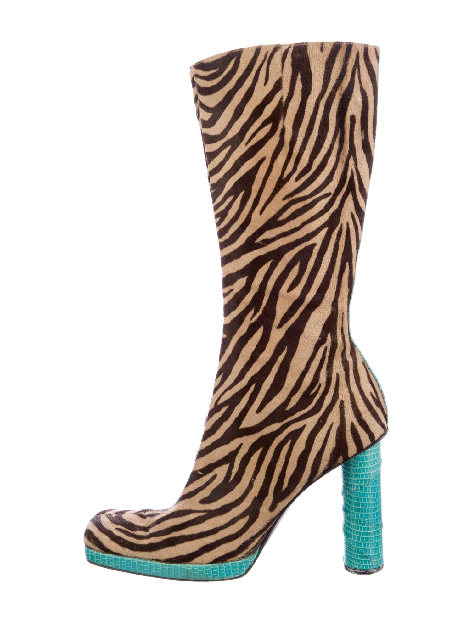 Versace Medusa Insignia Ponyhair Sock Boots