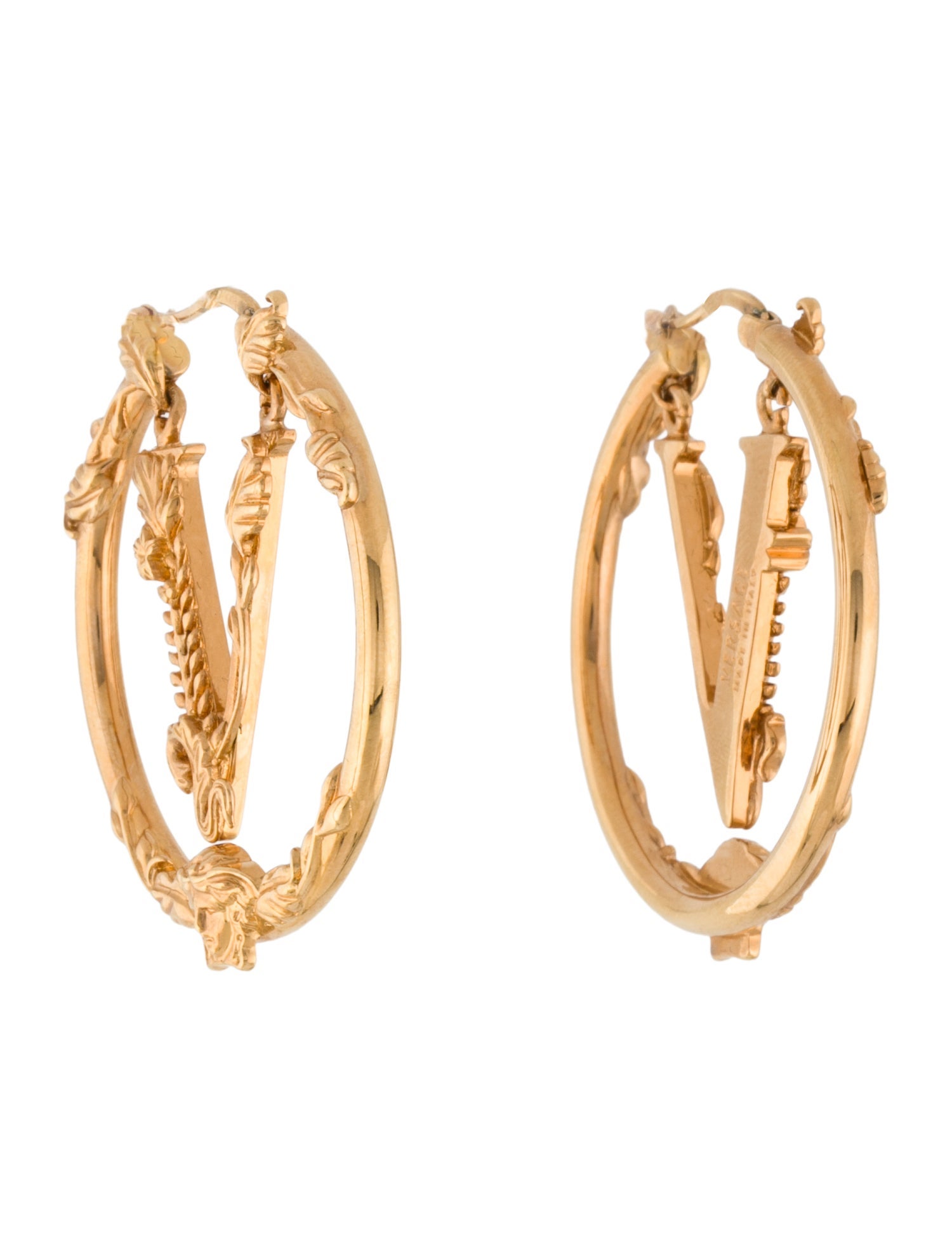 Versace Virtus Hoop Earrings