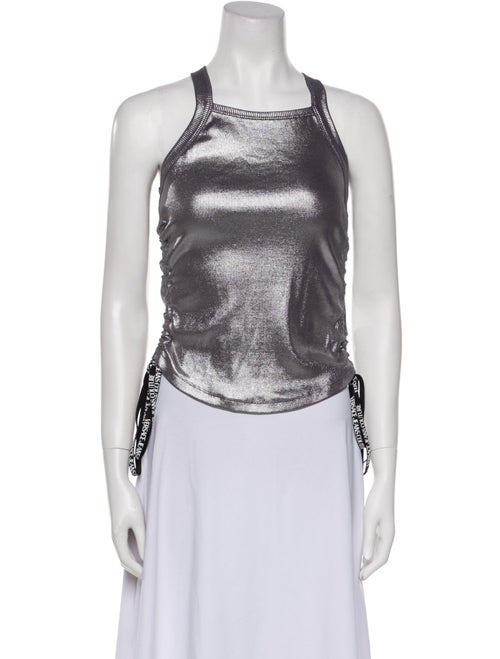 Versace Jeans Couture Square Neckline Sleeveless Crop Top