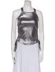 Versace Jeans Couture Square Neckline Sleeveless Crop Top