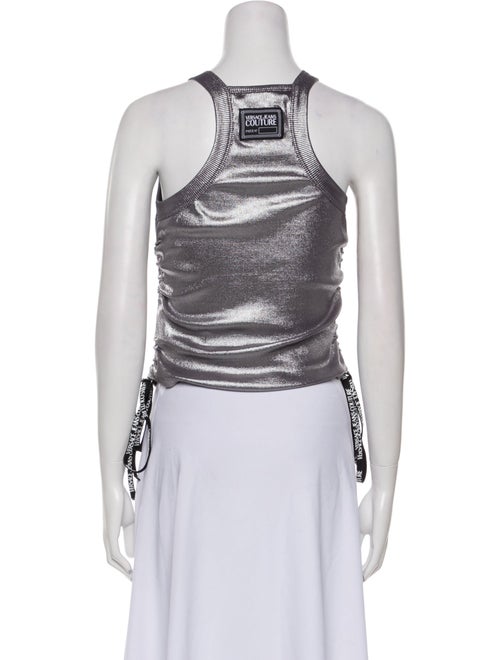 Versace Jeans Couture Square Neckline Sleeveless Crop Top