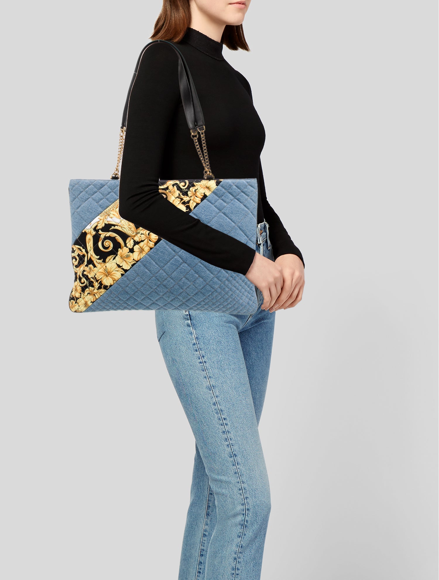 Versace Denim Tote