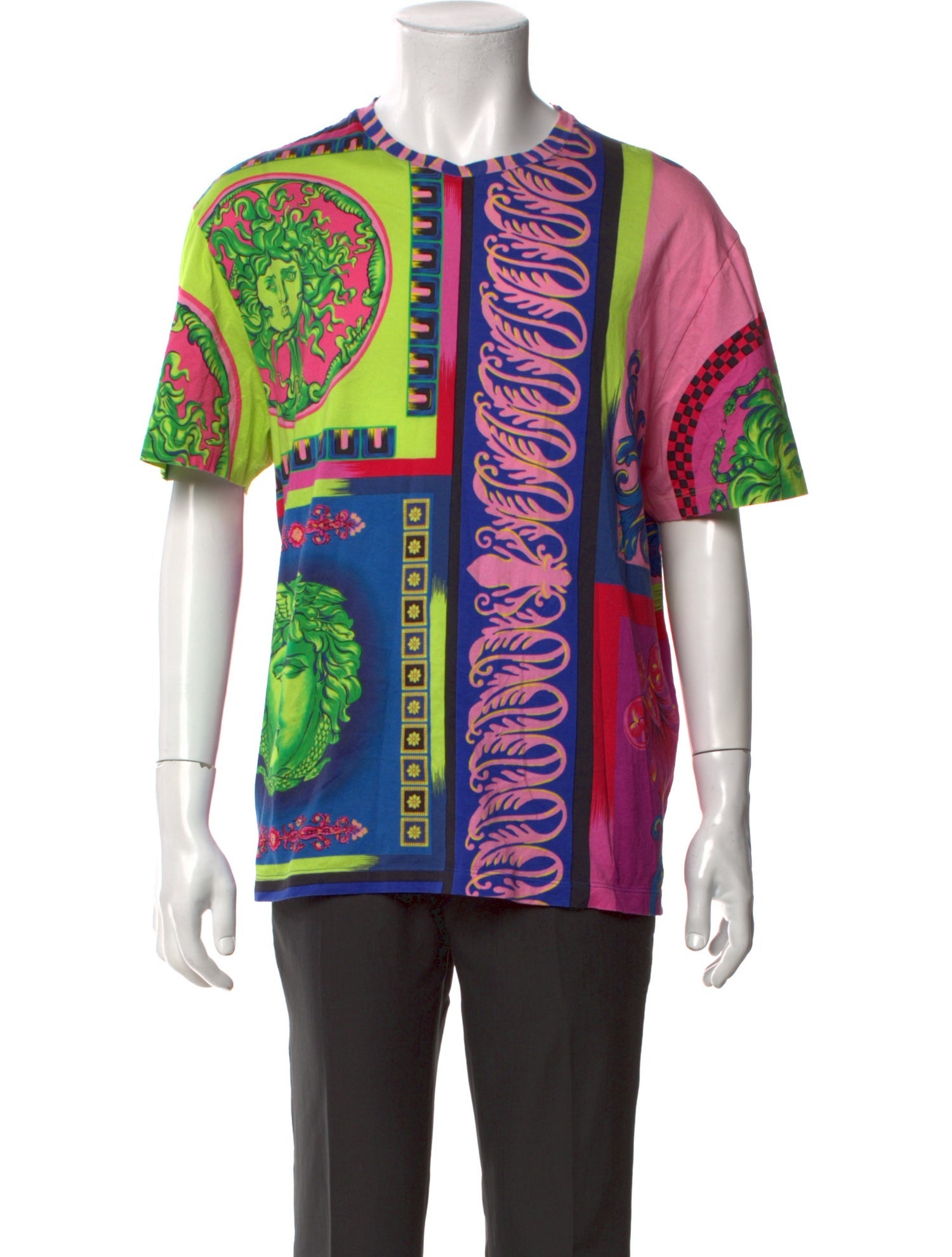 Versace Printed Crew Neck T-Shirt