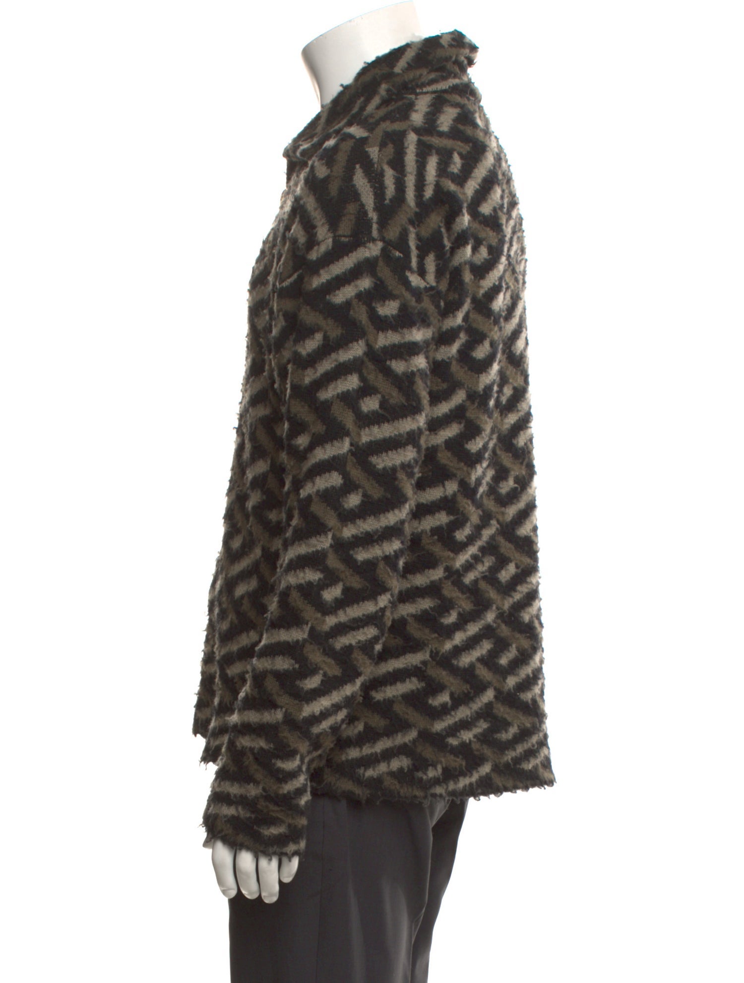 Versace Printed V-Neck Hoodie