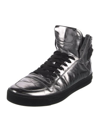 Versace Medusa Insignia Patent Leather Sneakers