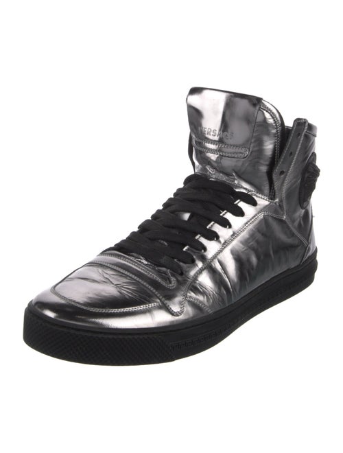 Versace Medusa Insignia Patent Leather Sneakers