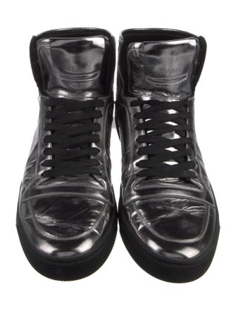 Versace Medusa Insignia Patent Leather Sneakers