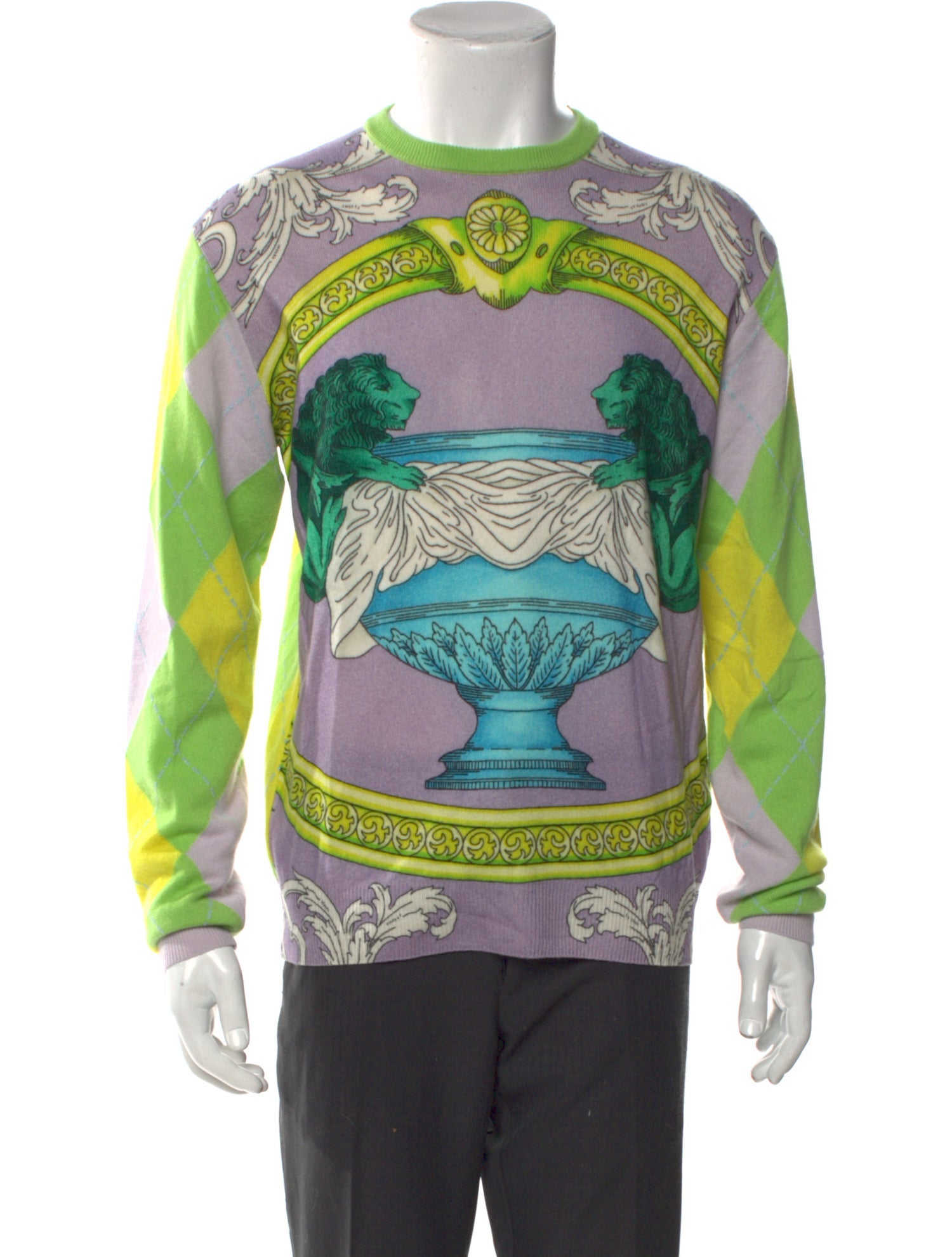 Versace Cashmere Printed Pullover