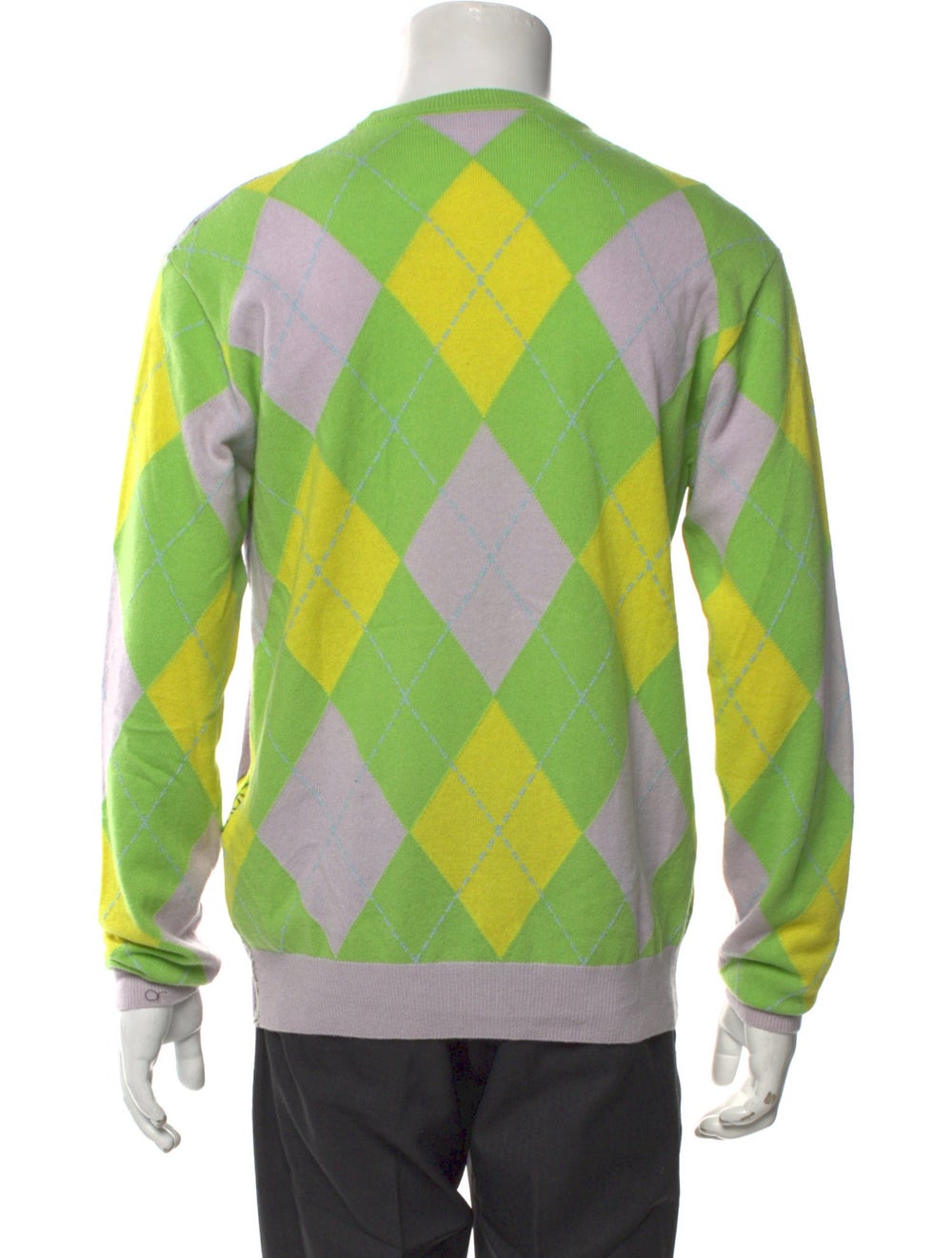 Versace Cashmere Pullover Green Printed Long Slee… - image 3