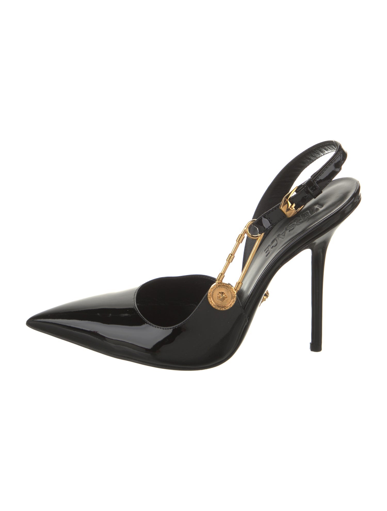 Versace Patent Leather Slingback Pumps