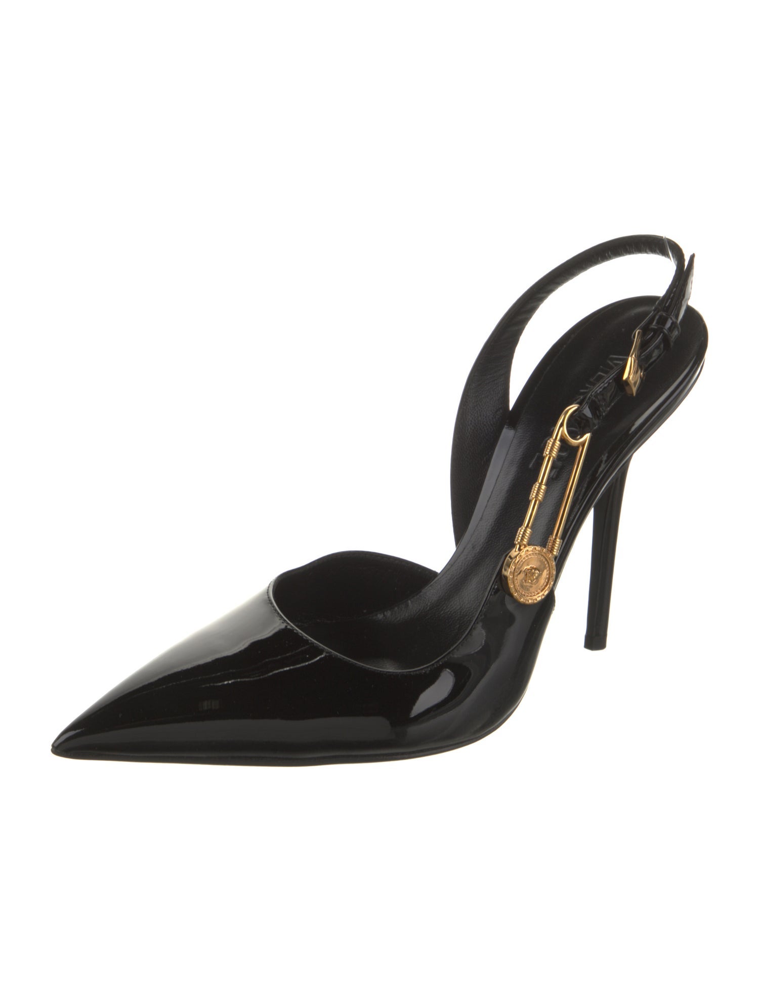 Versace Patent Leather Slingback Pumps