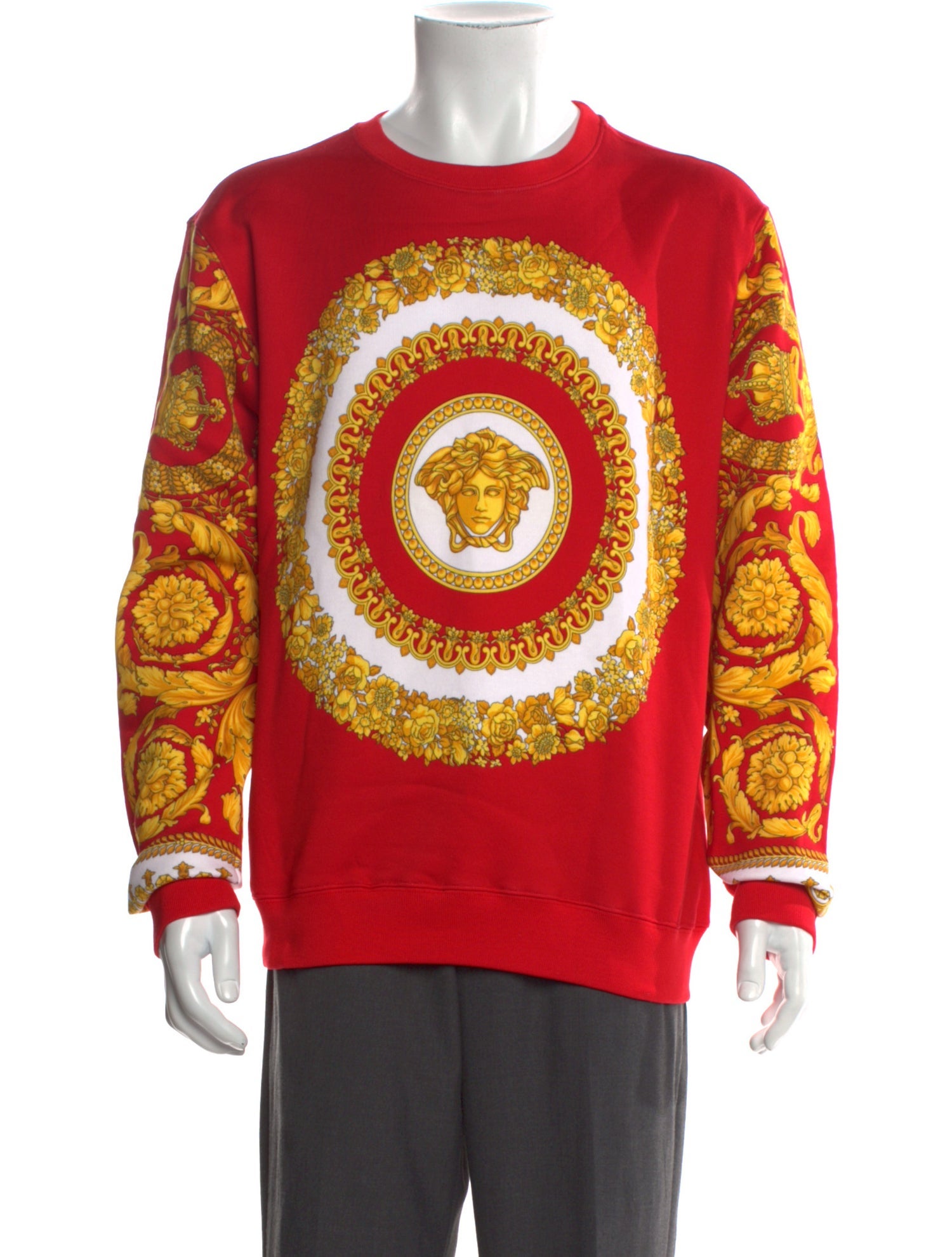 Versace Printed Crew Neck Sweatshirt