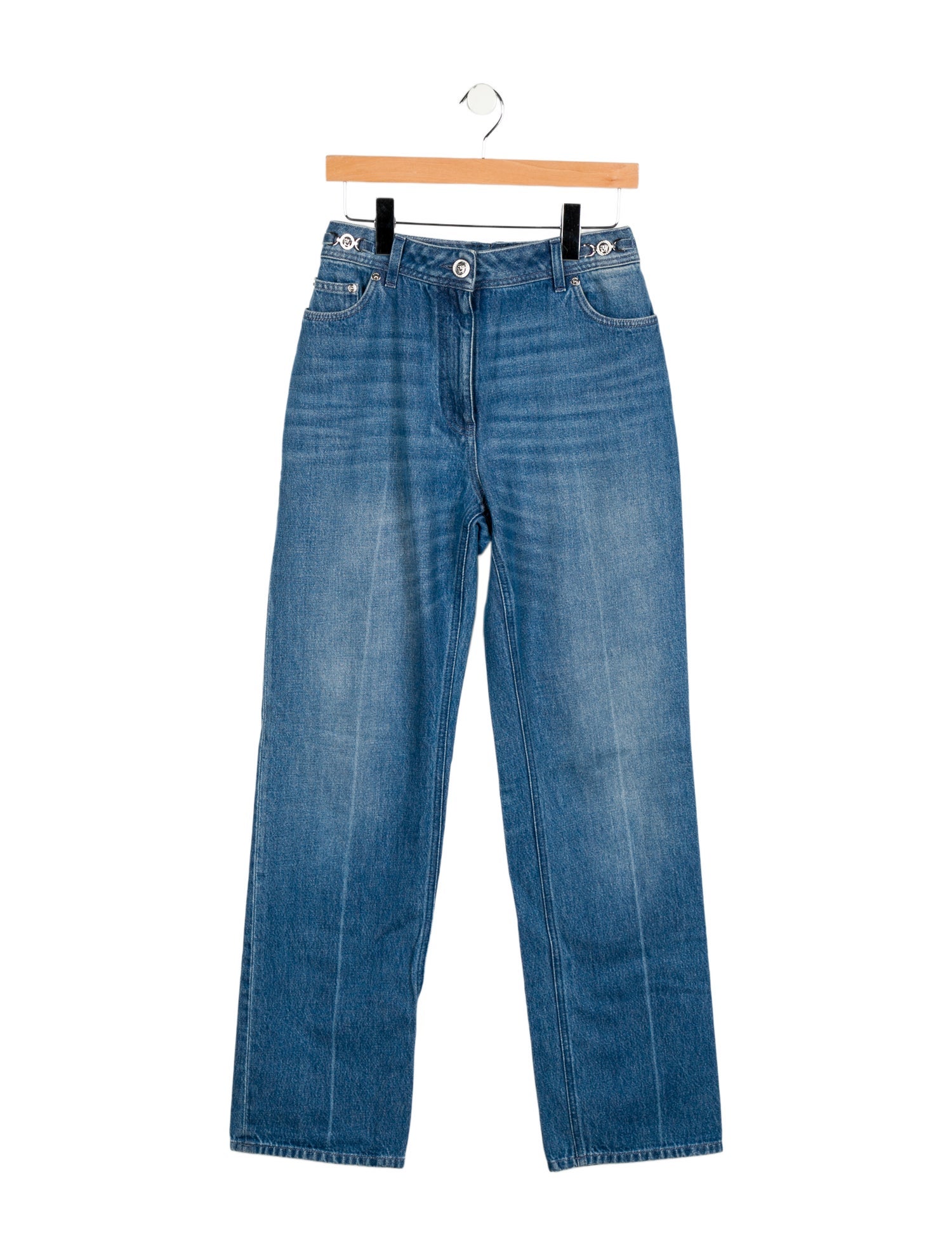 Versace Mid-Rise Wide Leg Jeans