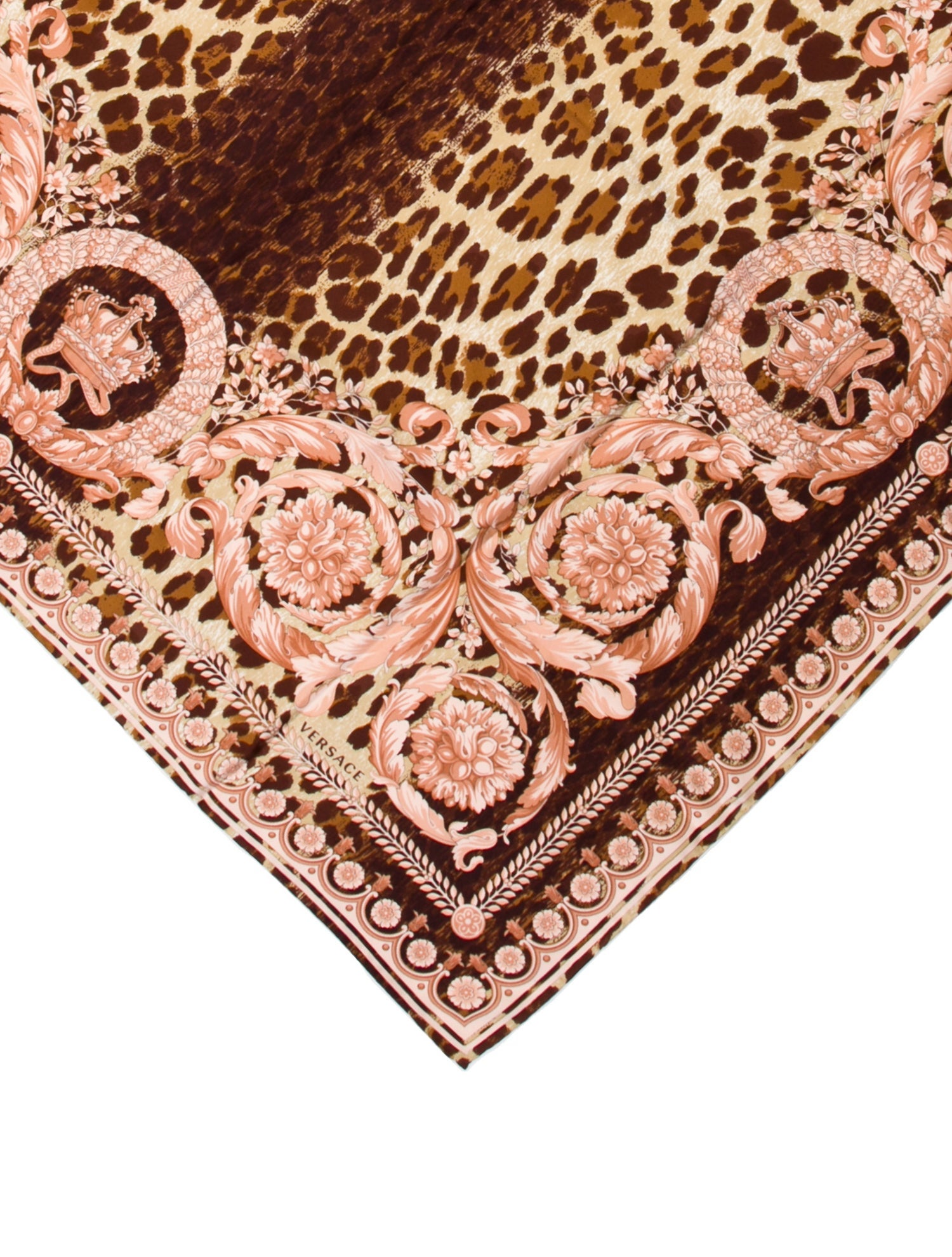 Versace Silk Animal Print Scarf