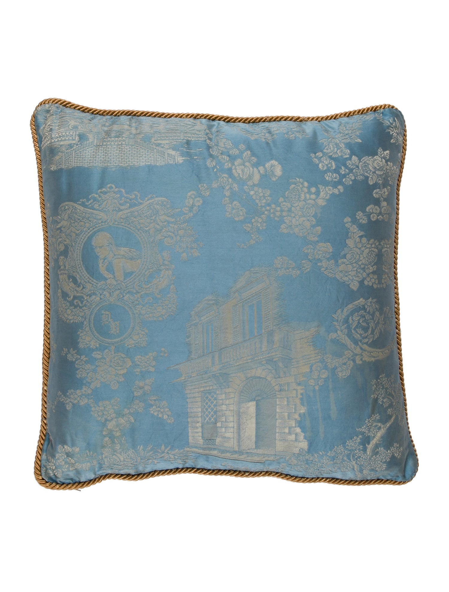 Versace Vintage Silk Throw Pillow