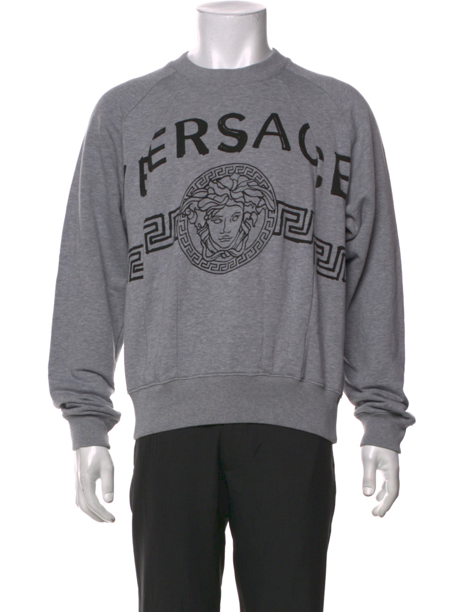 Versace Graphic Print Crew Neck Pullover
