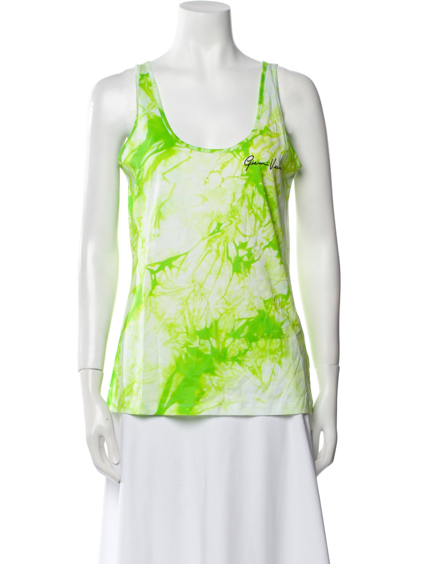 Versace Floral Print Scoop Neck Top w/ Tags