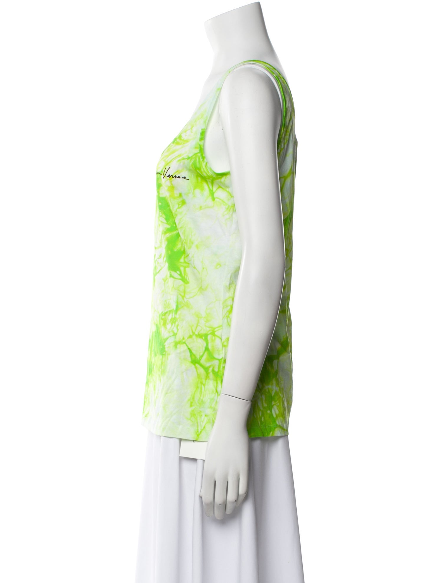 Versace Floral Print Scoop Neck Top w/ Tags