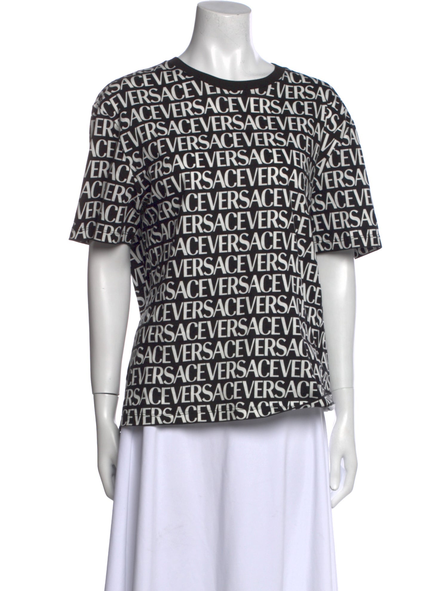 Versace Printed Crew Neck T-Shirt