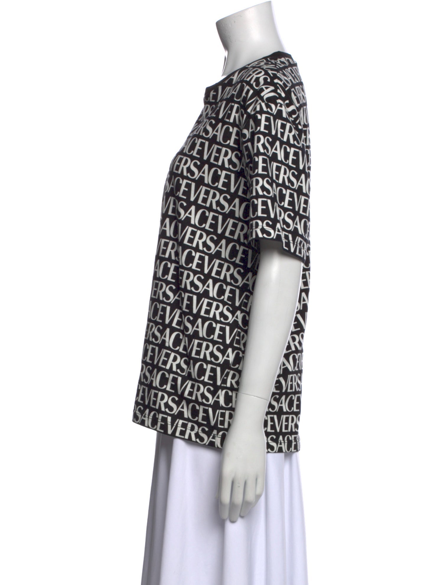 Versace Printed Crew Neck T-Shirt