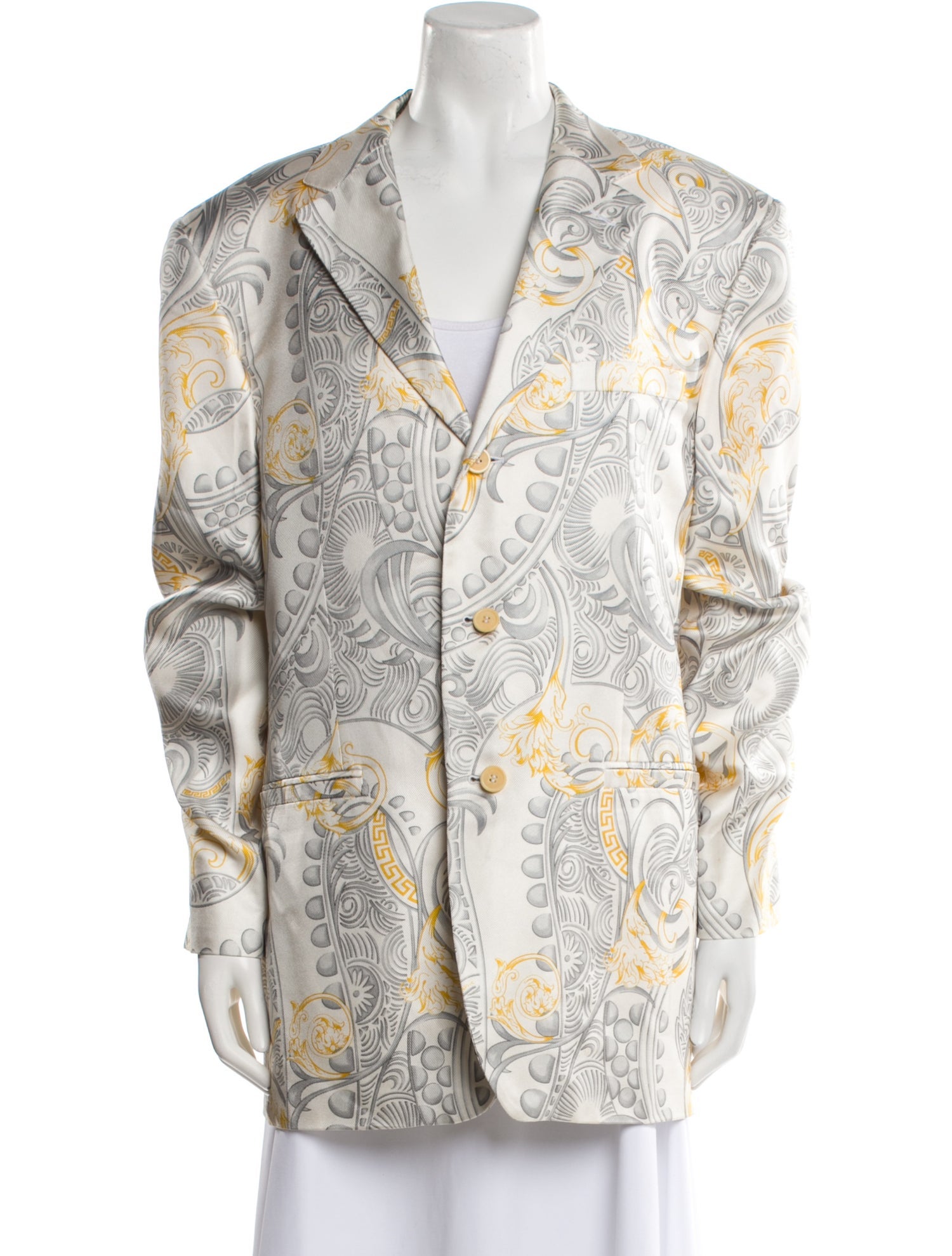 Versace Silk Printed Blazer
