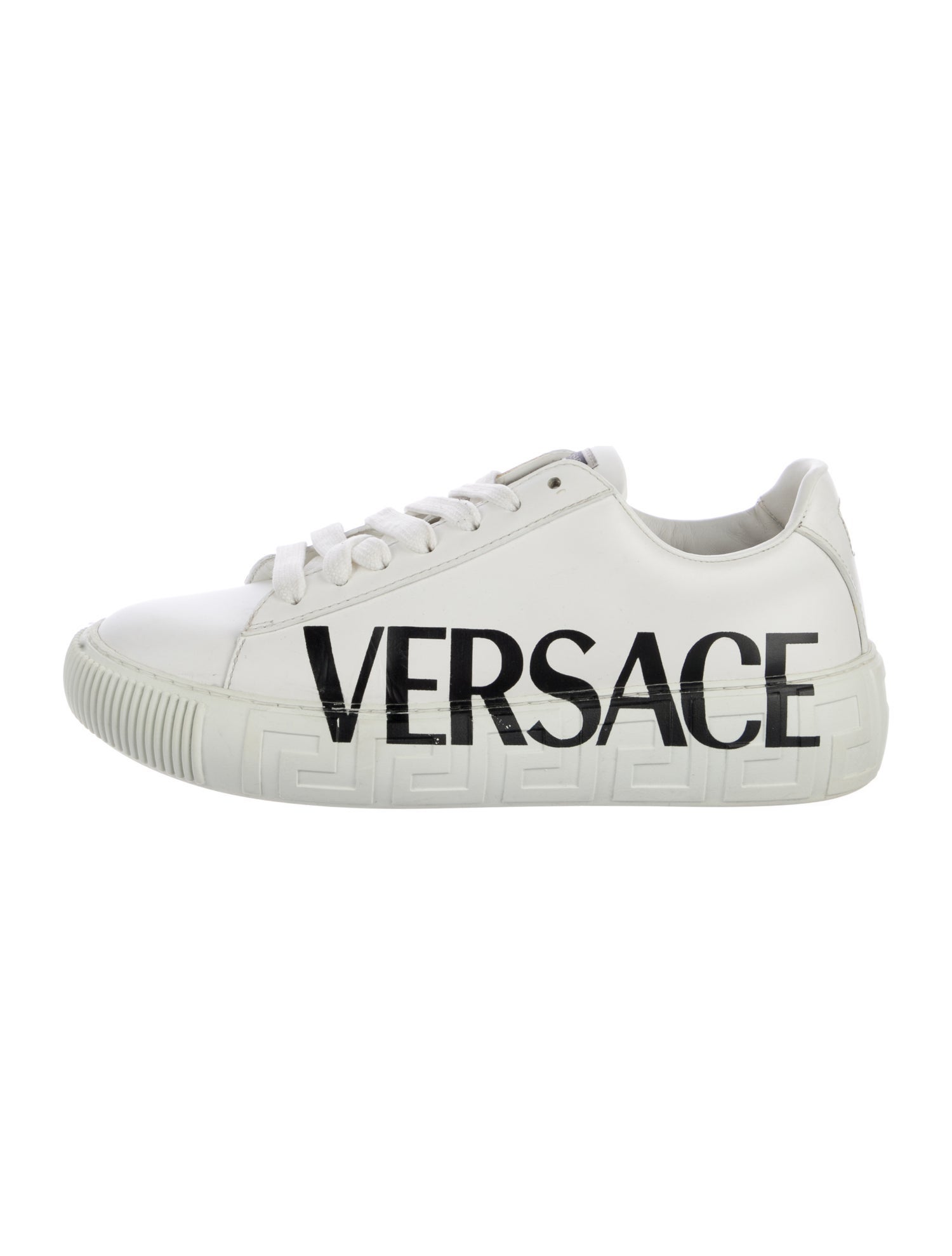 Versace Leather Printed Sneakers