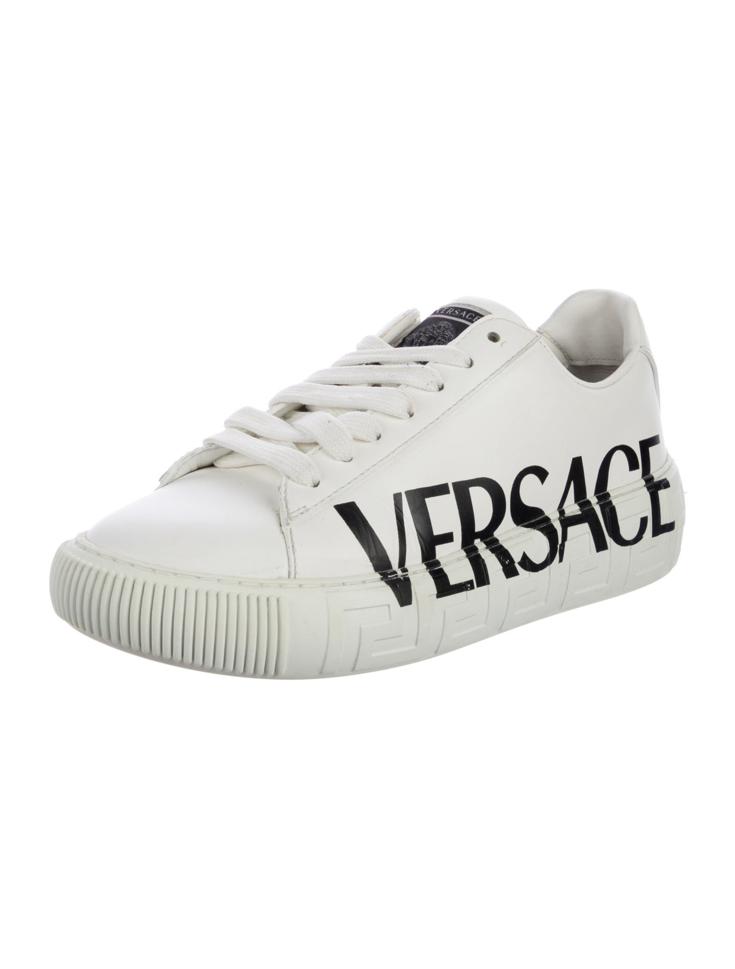 Versace Leather Printed Sneakers