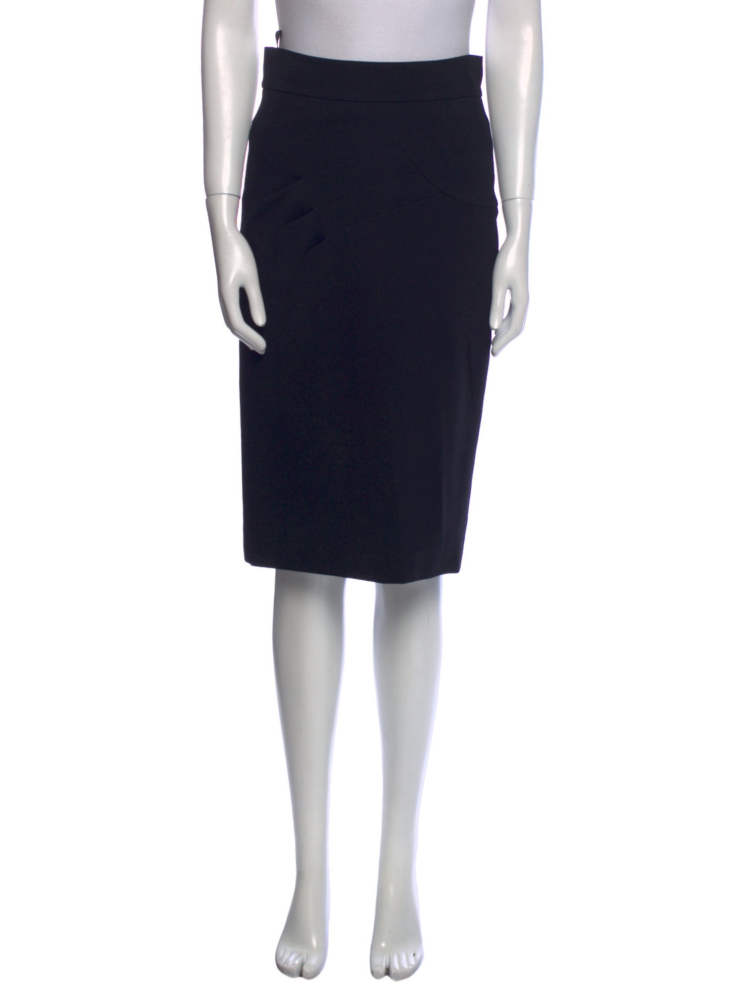 Versace Pleated Accents Knee-Length Skirt