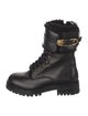 Versace Leather Combat Boots