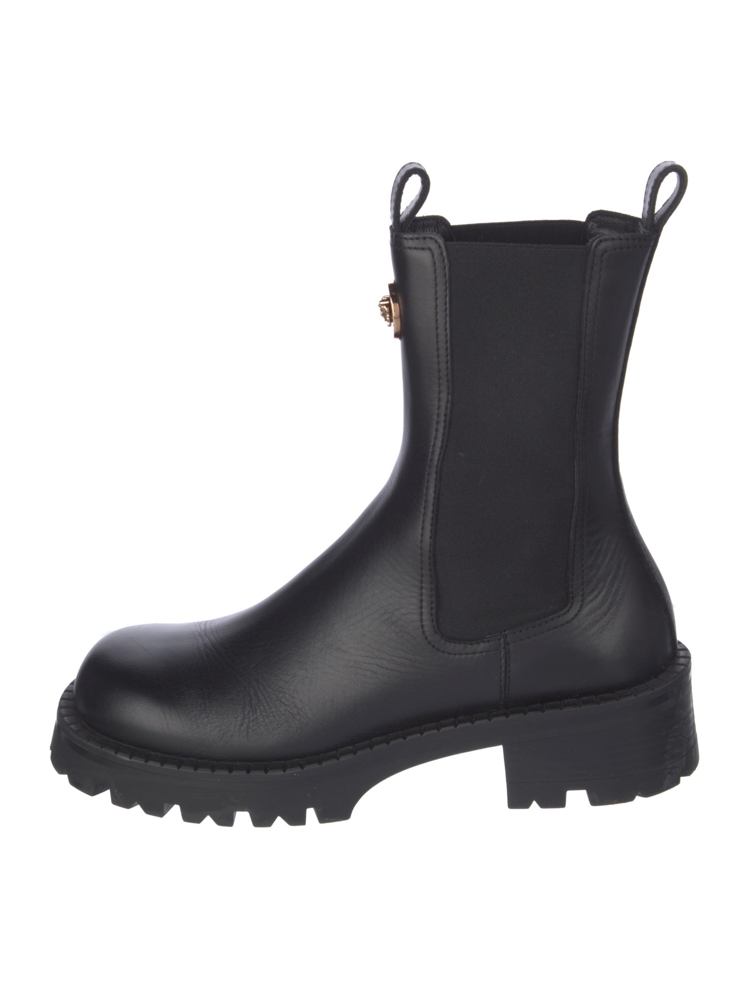 Versace Leather Chelsea Boots