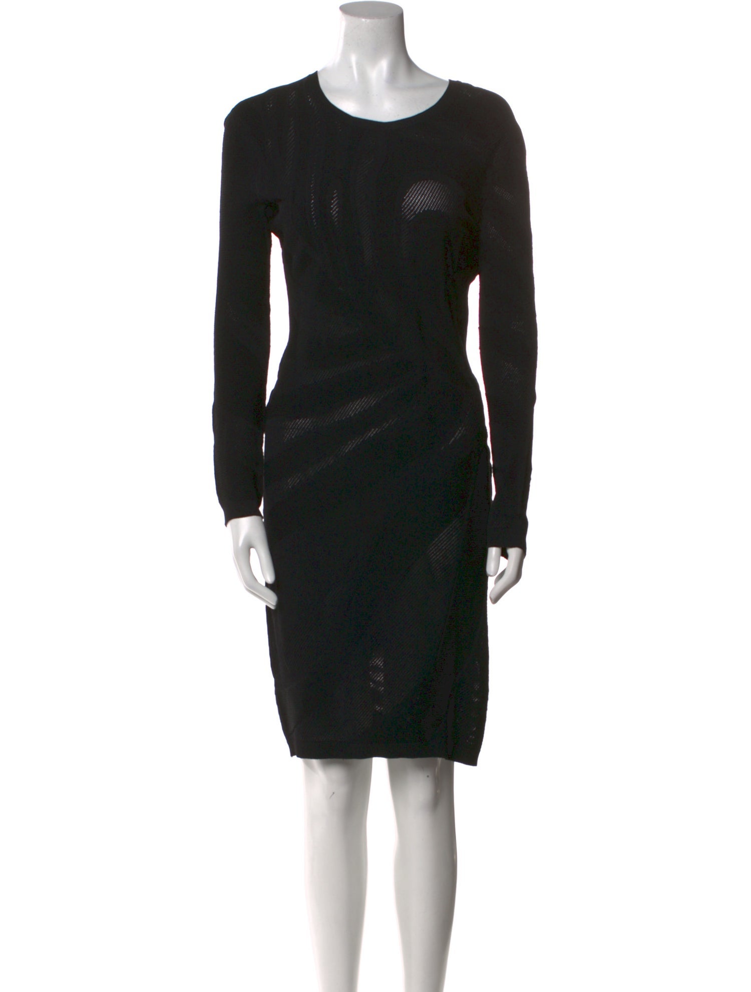 Versace Scoop Neck Knee-Length Dress