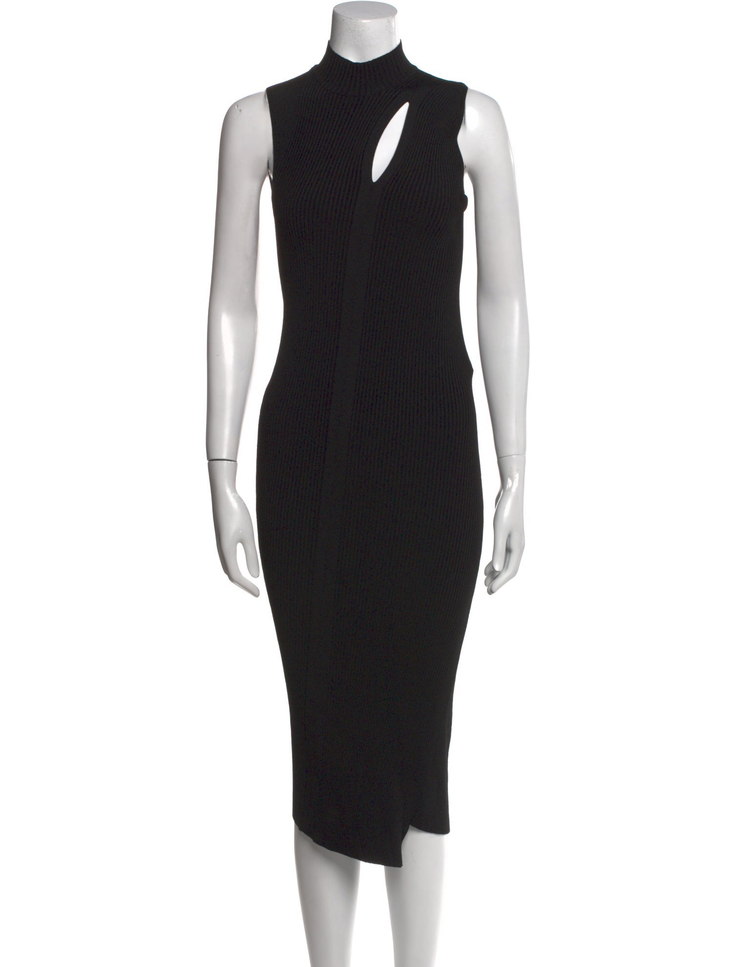 Versace Mock Neck Midi Length Dress
