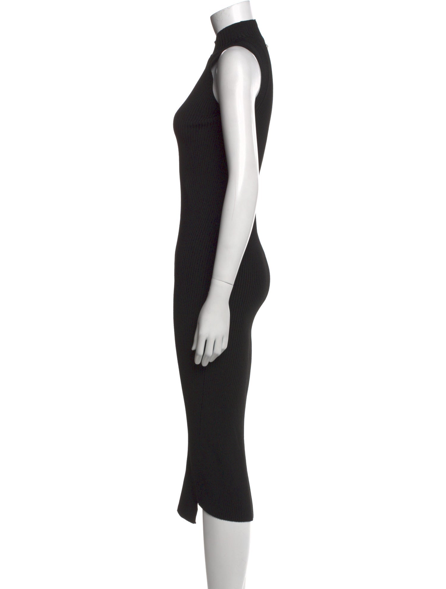 Versace Mock Neck Midi Length Dress