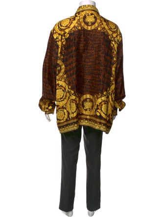 Versace Barocco Print Silk Shirt