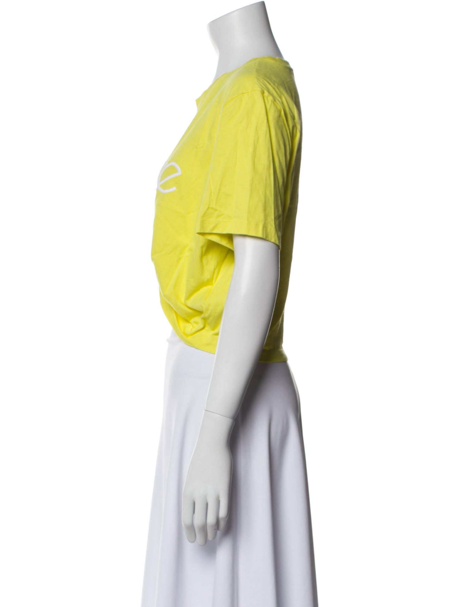 Versace Printed Crew Neck Crop Top