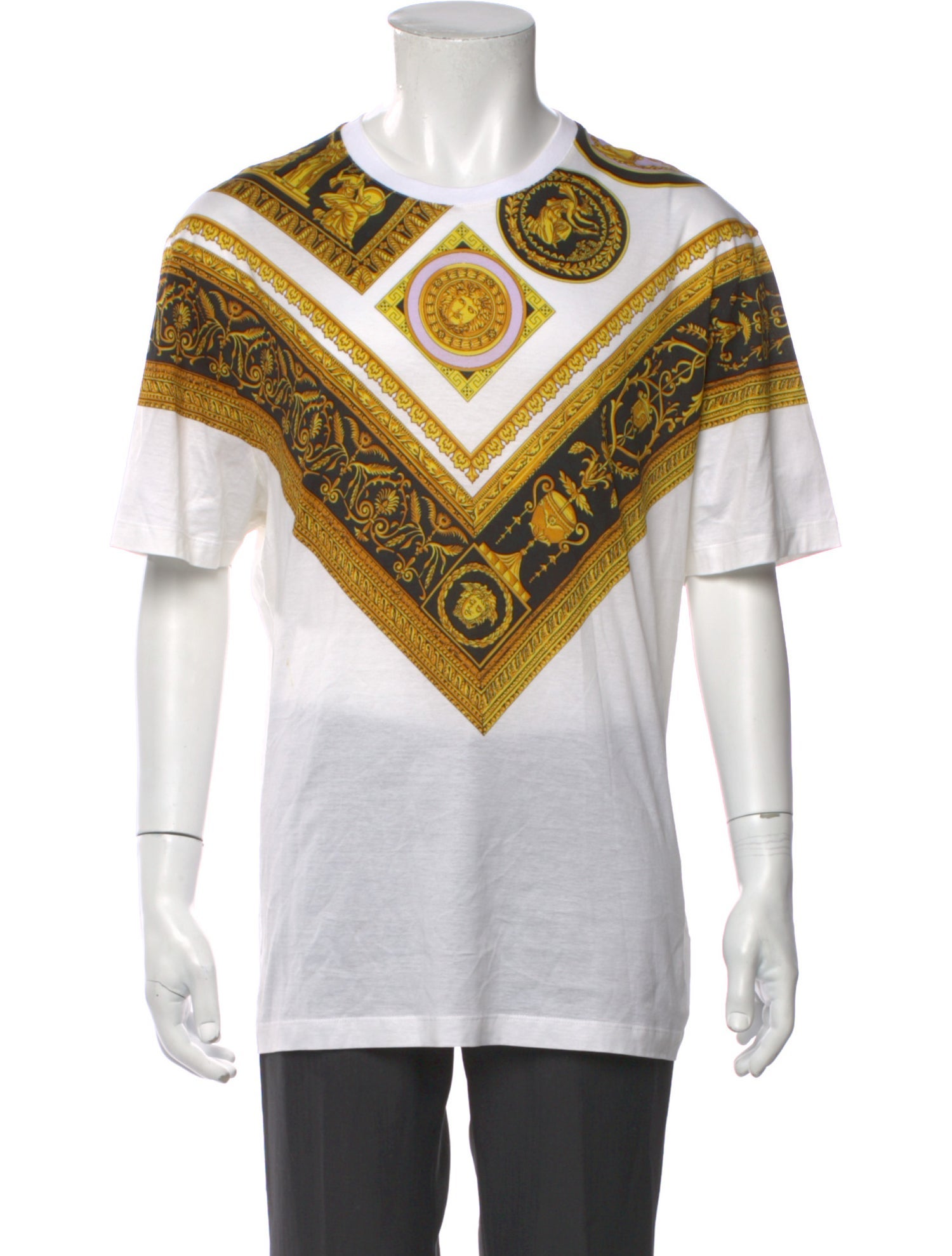 Versace Signature Logo Animal Print T-Shirt