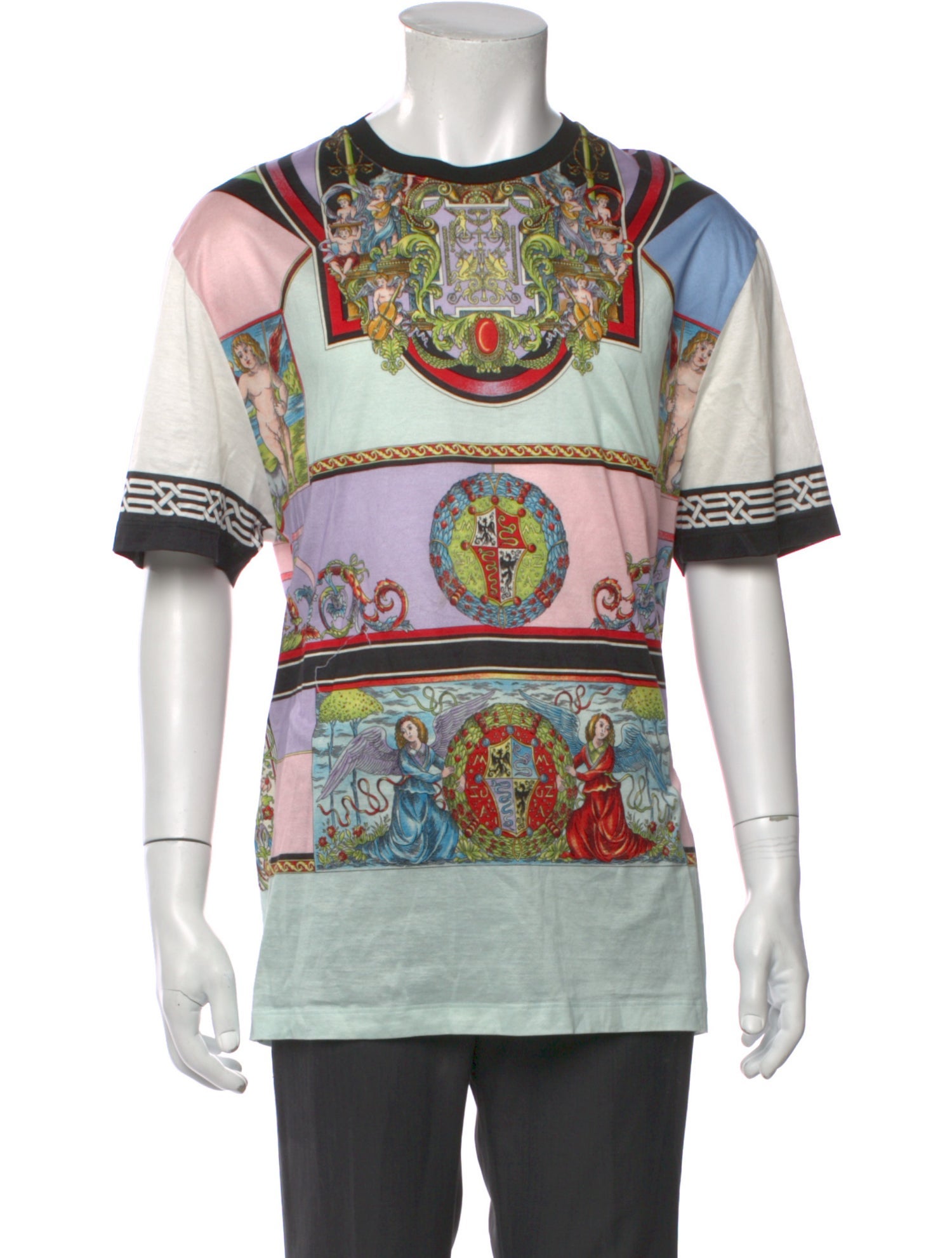 Versace Printed Crew Neck T-Shirt