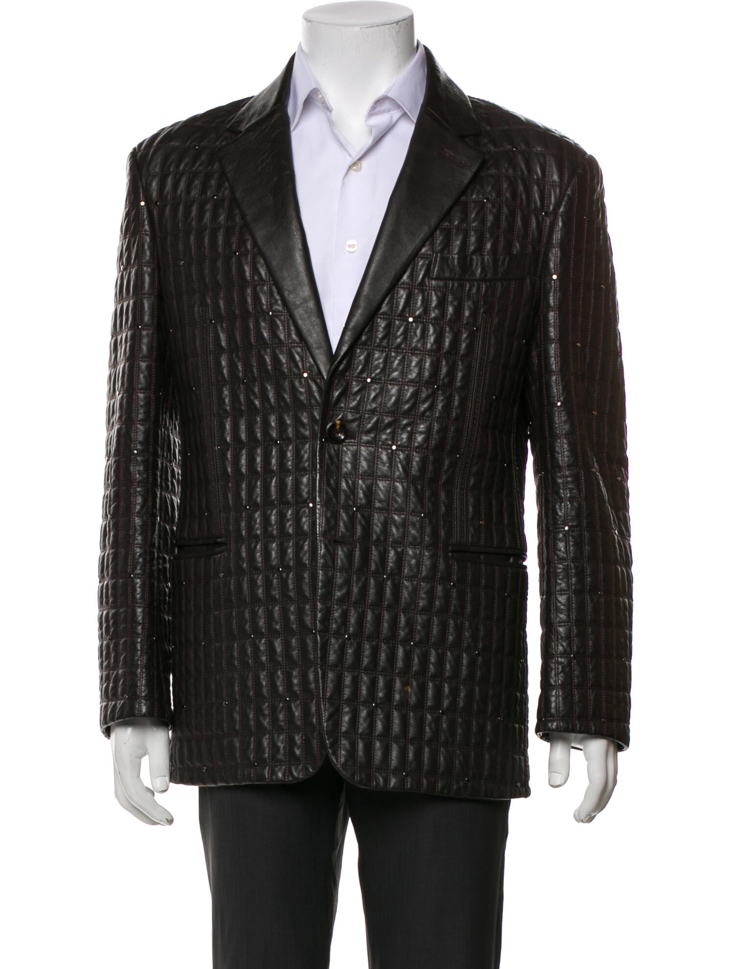 Versace Leather Blazer