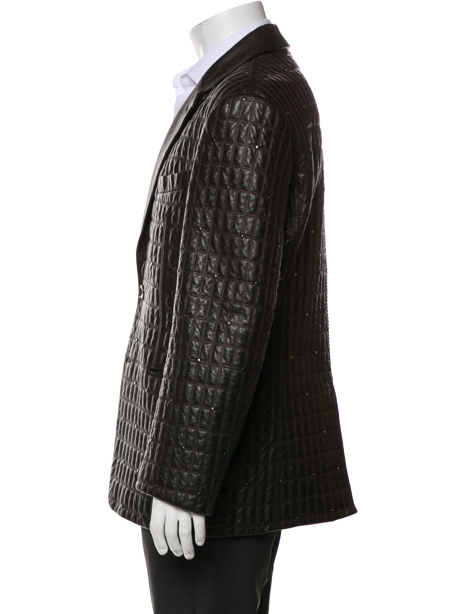 Versace Leather Blazer