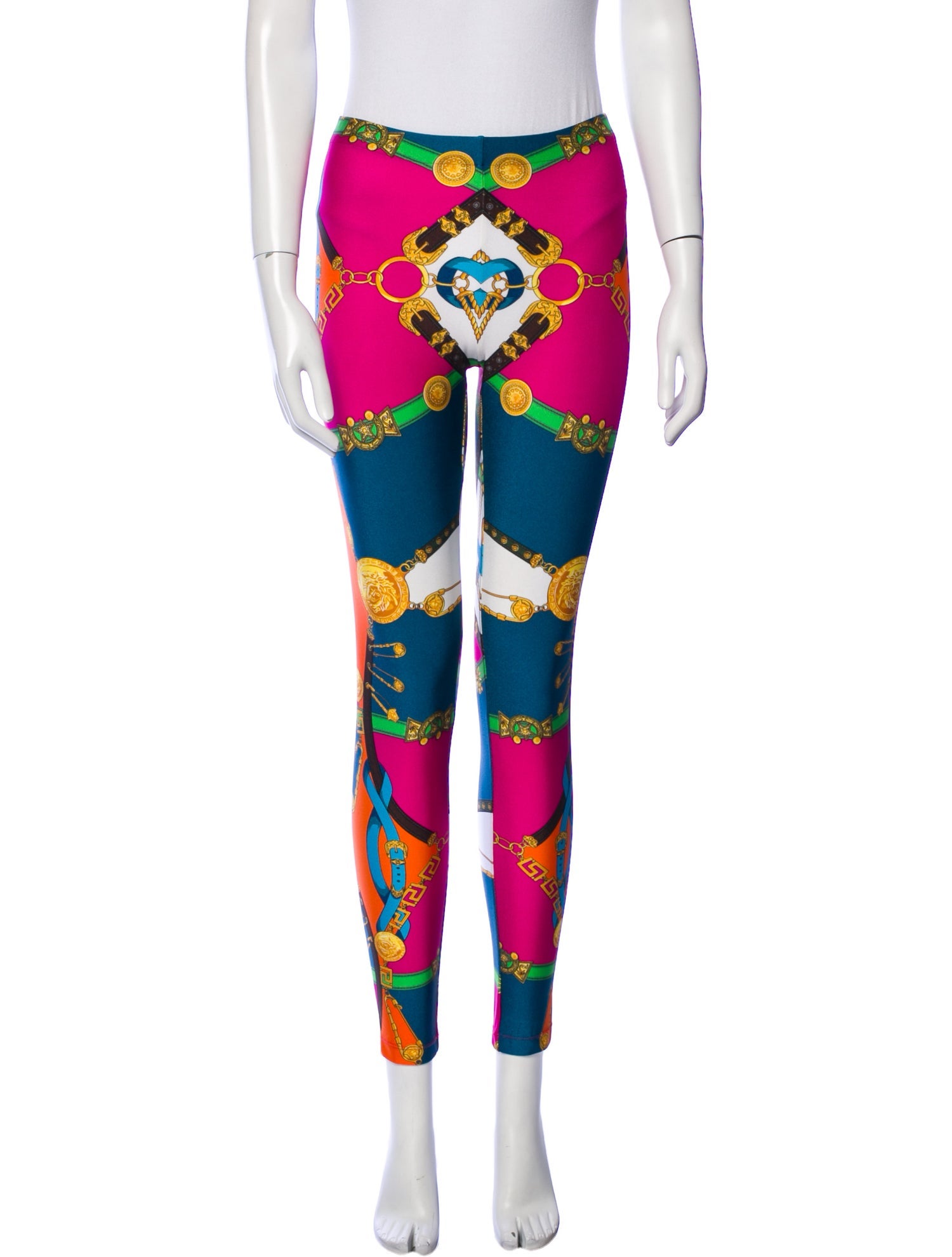 Versace Printed Skinny Leg Pants