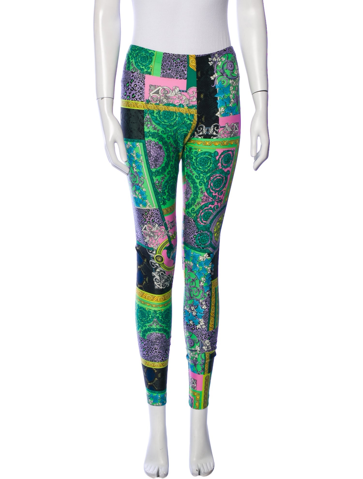 Versace Printed Skinny Leg Pants