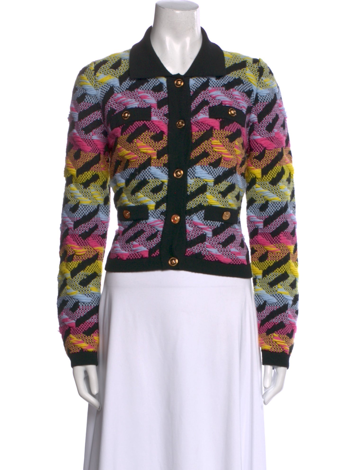 Versace Wool Printed Sweater