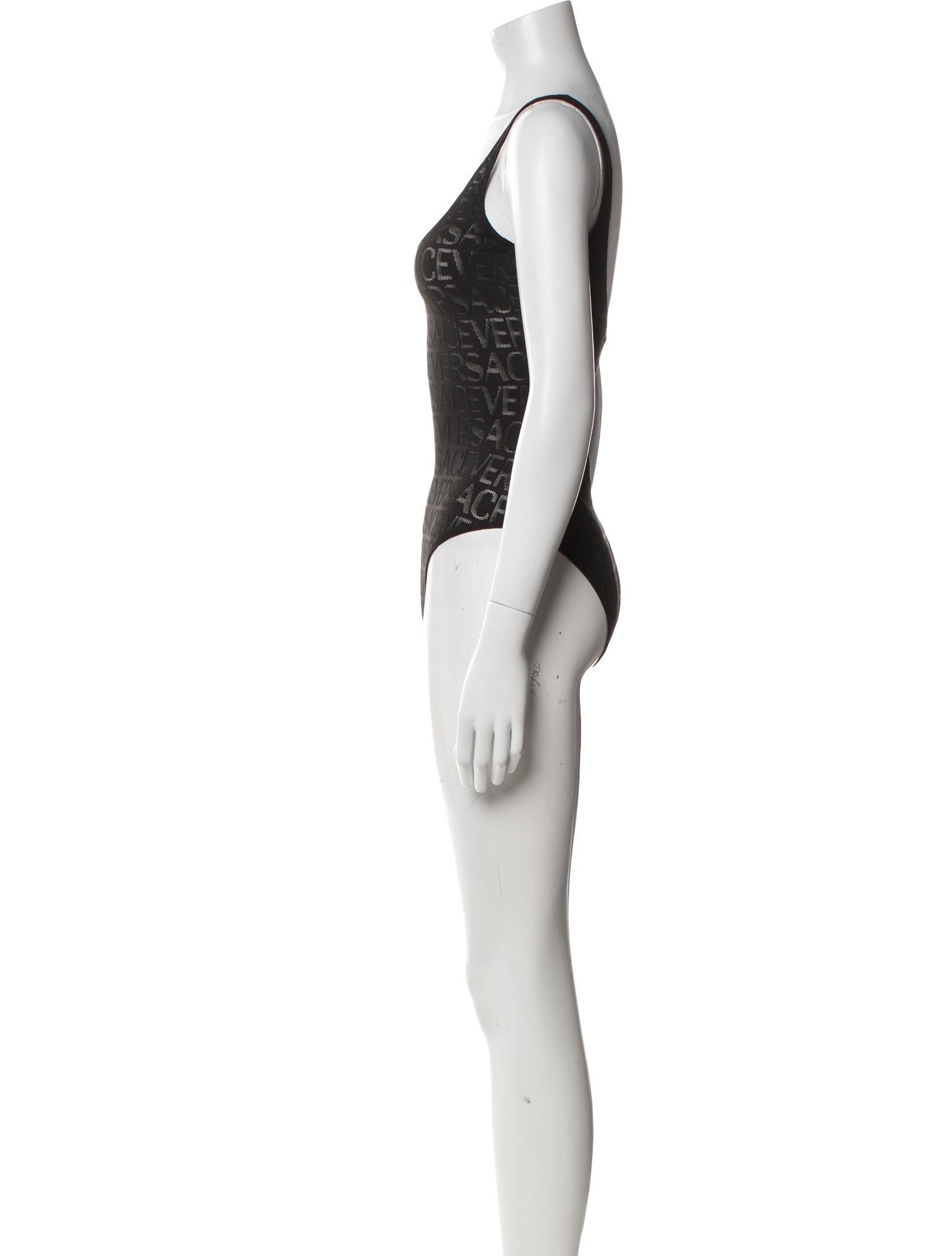 Versace Scoop Neck Sleeveless Bodysuit