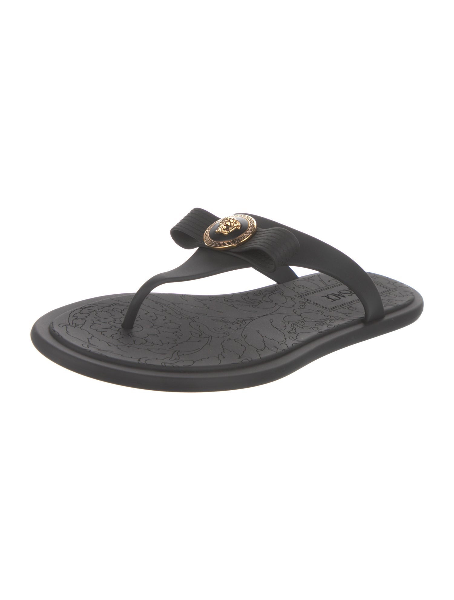 Versace Medusa Insignia Rubber Flip Flops